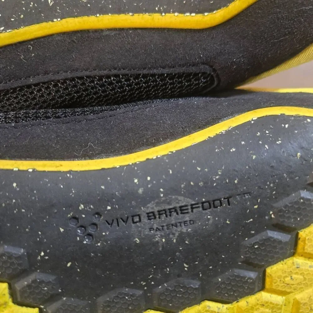 Vivobarefoot Neo Midfoot running shoes sneakers size 10 men's black yellow